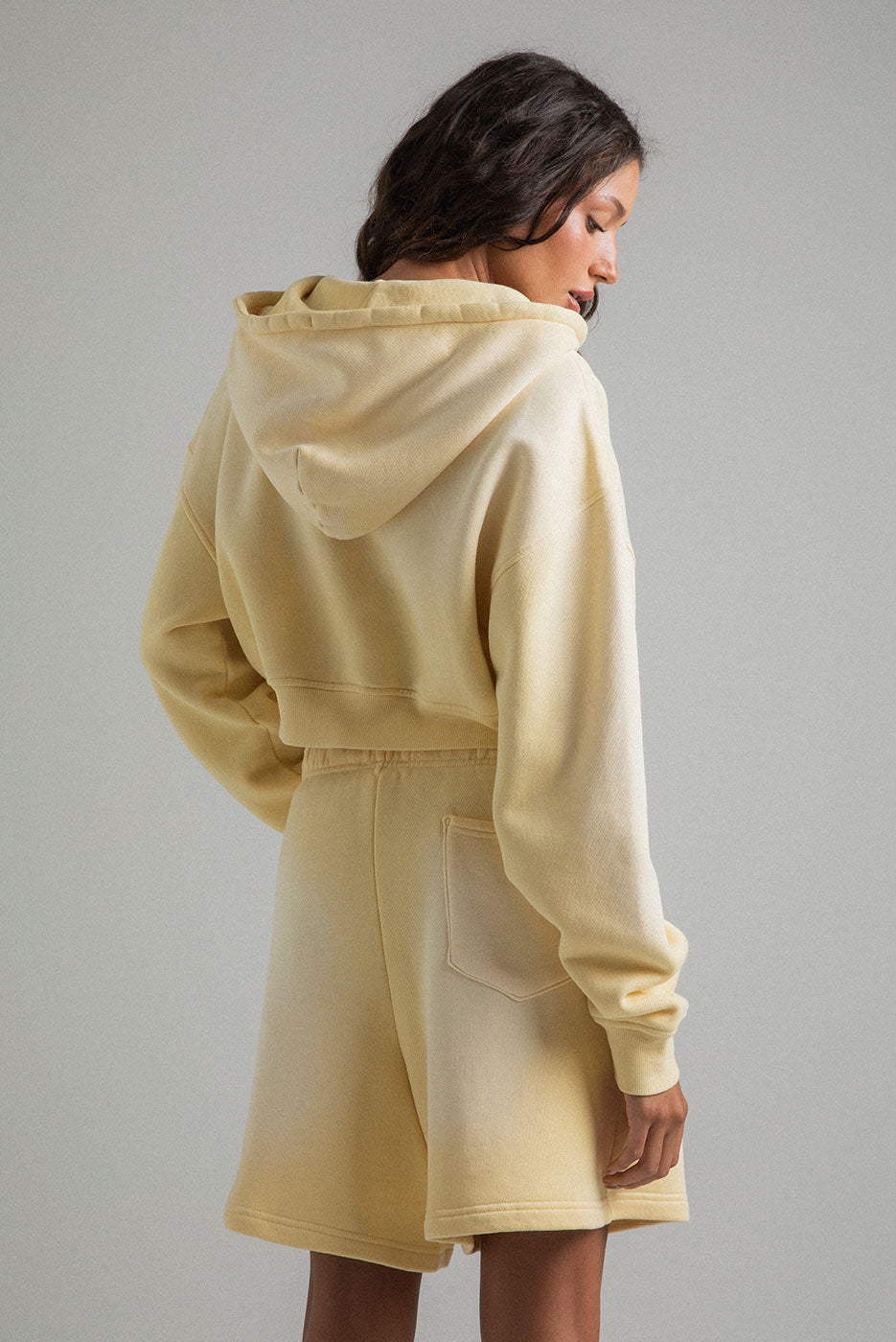 BABYDOLL CROP ZIP HOODIE