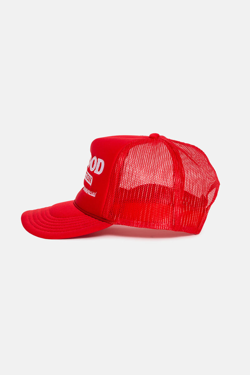 Shop Red CONSTRUCTION TRUCKER CAP by Elwood online – Elwood Clothing